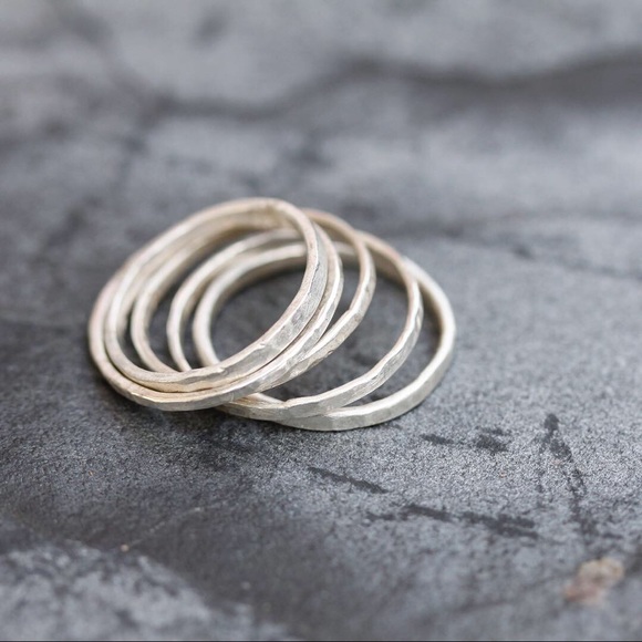 Tiny Silver Rings/ Stackable Silver Rings - Picture 3 of 5